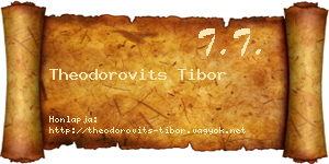 Theodorovits Tibor névjegykártya
