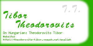 tibor theodorovits business card